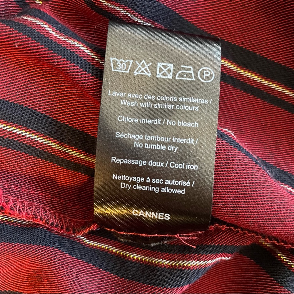 Mkt Studios Button Down Red Stripe Top - image 7